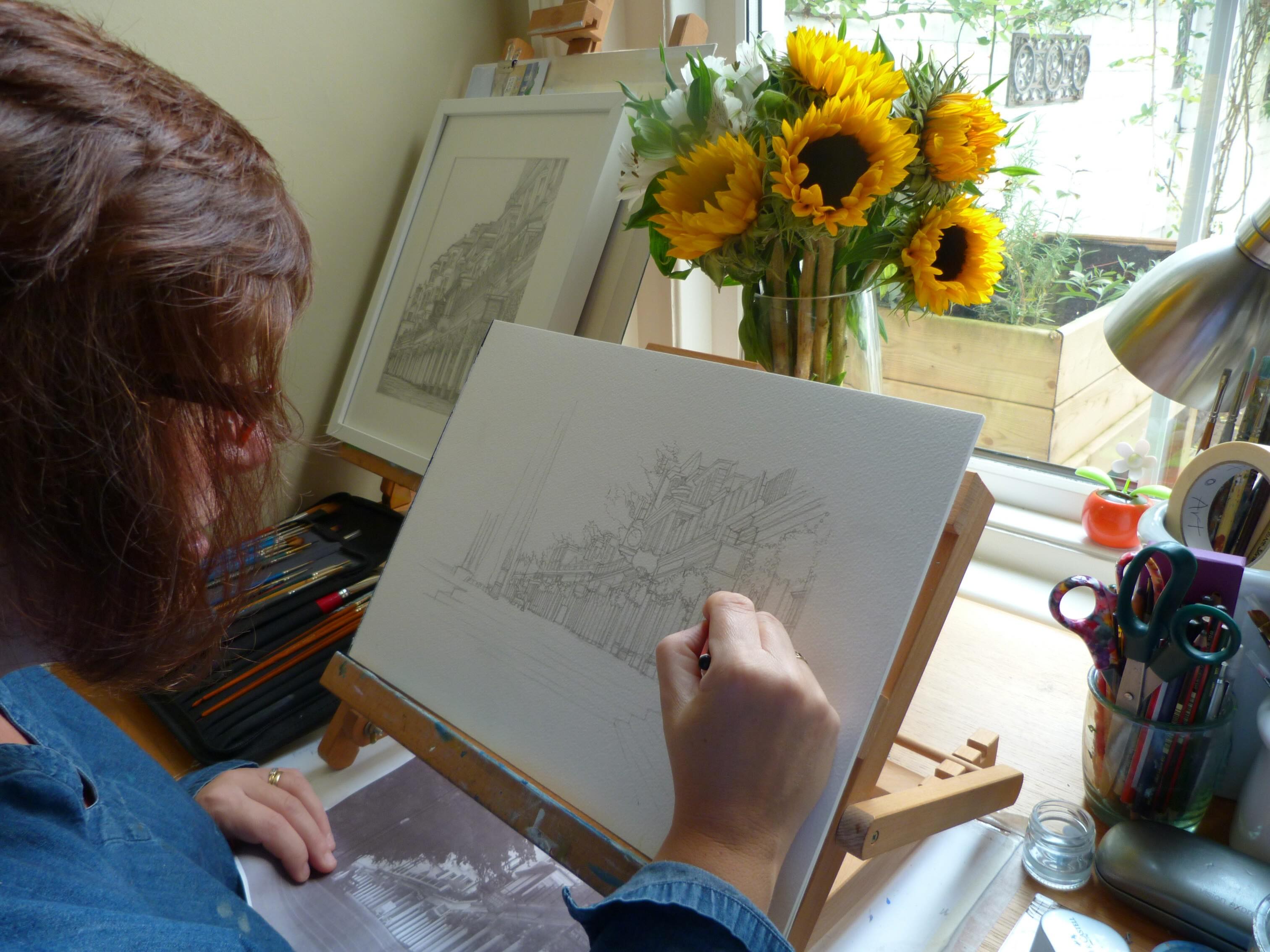 Elaine at work