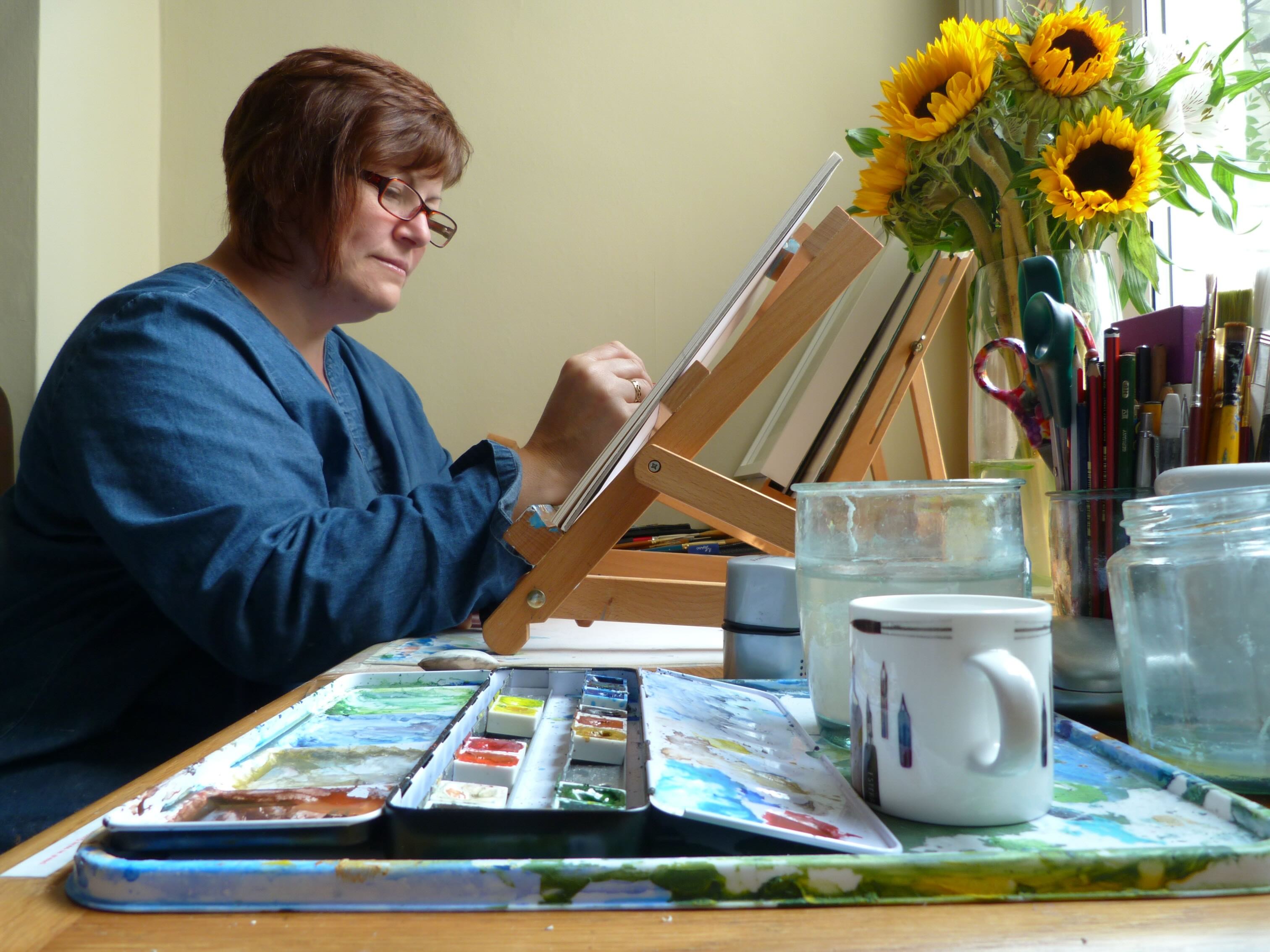 Elaine at work